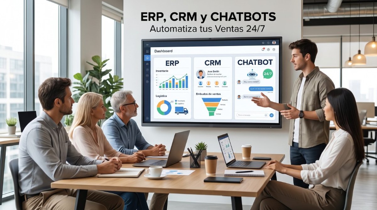ERP, CRM y Chatbots con IA: Automatiza tus Ventas y Operaciones 24/7 en Empresas - LienzoHost